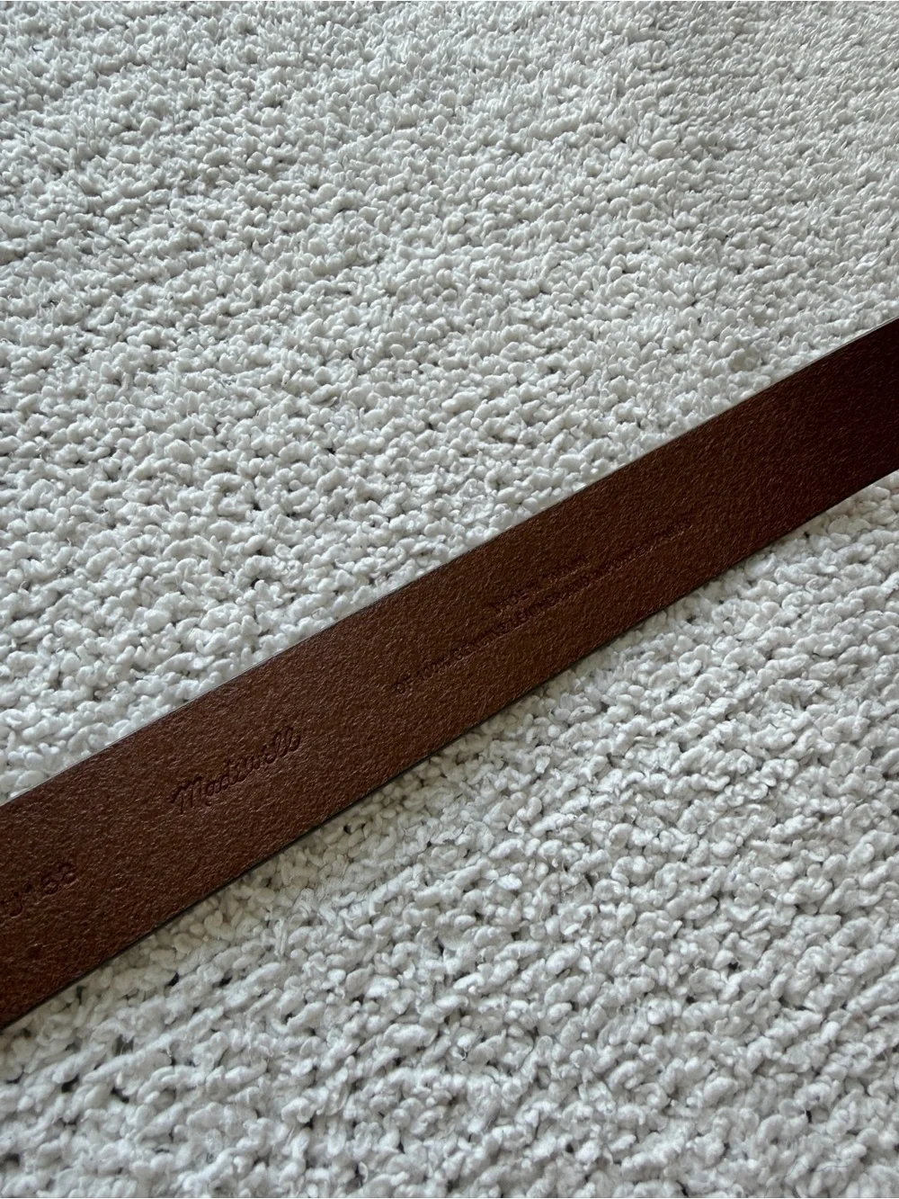 Madewell Organic Hardware Belt Suede Aged Cognac Small NWT